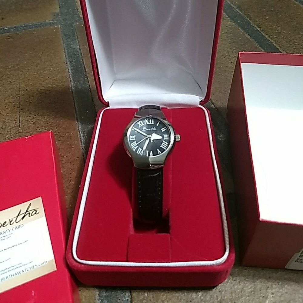 Bertha Pauline Ladies Watch Black/ Stainless
